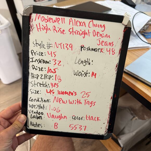 Madewell Alexa Chung High Rise Straight Denim Jeans US Women's 25 - Picture 7 of 7